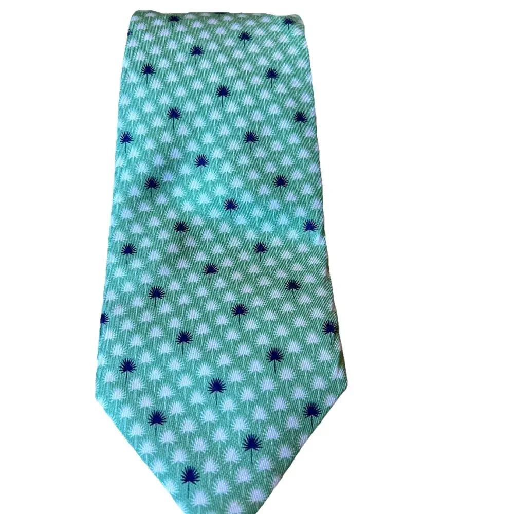 Vineyard vine 100% silk Tie green Martha’s Vineyard Lacrosse Sport Green Blue